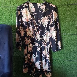 Black Floral Romper
